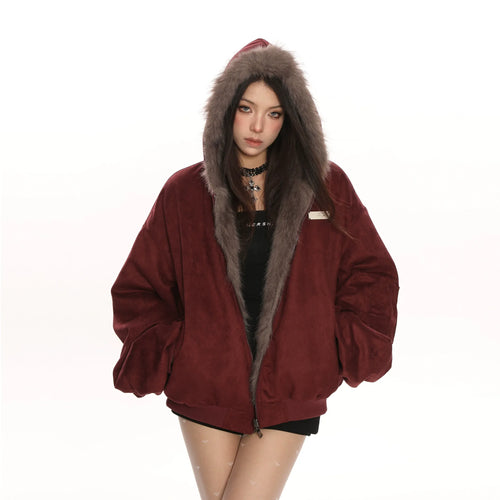 THETLSTUDIO Reversible Suede Faux Fur Jacket