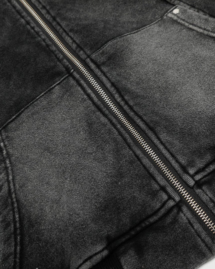 TALKLESSFASHION Ringed Echo Hoodie Jacket