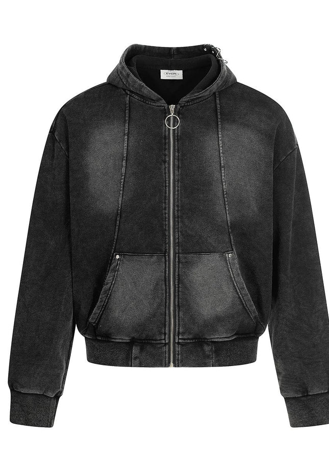 TALKLESSFASHION Ringed Echo Hoodie Jacket