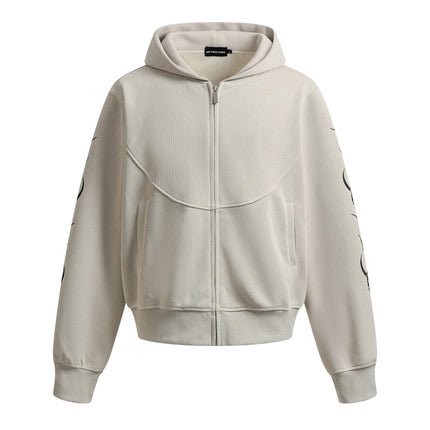 TALKLESSFASHION S / Apricot color 262 Hip-Hop Oversized Zipper Hoodie