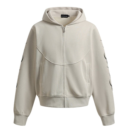 TALKLESSFASHION S / Apricot color 262 Hip-Hop Oversized Zipper Hoodie