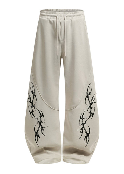 THETLSTUDIO S / apricot Retro Scimitar Wide-Leg Sweatpants