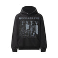 TALKLESSFASHION S / black 2018 American retro trend heavy compound washed character pattern design men's hooded loose hooded sweatshirt