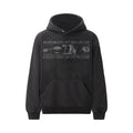 TALKLESSFASHION S / black 2019 American retro trend heavy compound wash abstract pattern design men's hooded loose hooded sweatshirt