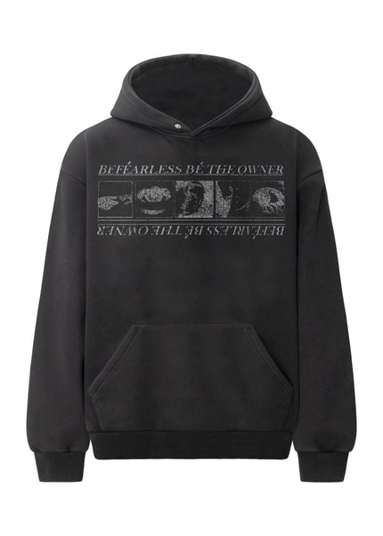 THETLSTUDIO S / black 2019 American retro trend heavy compound wash abstract pattern design men's hooded loose hooded sweatshirt