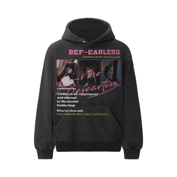 Washed Character Print Heavy Hoodie