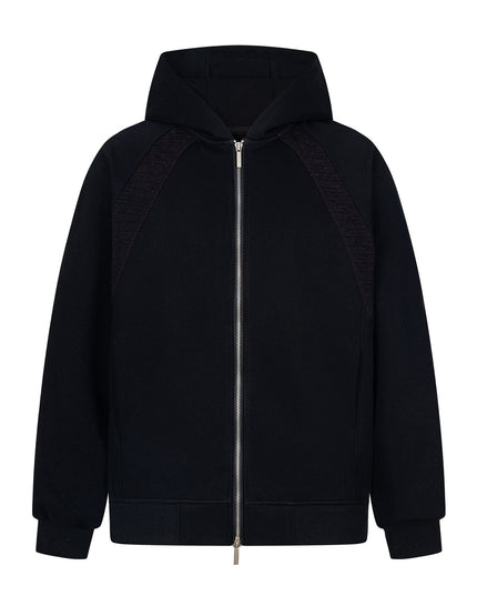 TALKLESSFASHION S / black 2879 American retro high street trend men's and women's high-end solid color versatile design men's zipper hooded sweatshirt