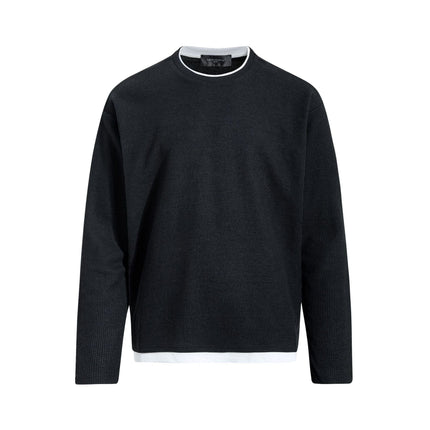 TALKLESSFASHION S / black EON 26 Spring New spot American retro simple versatile loose long sleeve T-shirt for men