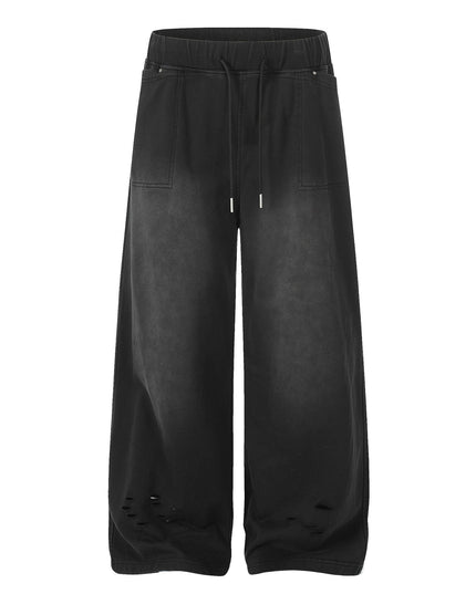 TALKLESSFASHION S / black EON 26 spring new spot American style street trendy high street personality ripped casual trousers men