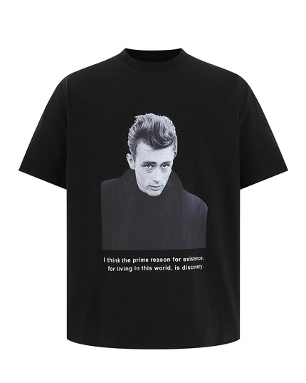 TALKLESSFASHION S / black EON 26 summer new spot American street trendy street monogram loose short sleeve T-shirt for men
