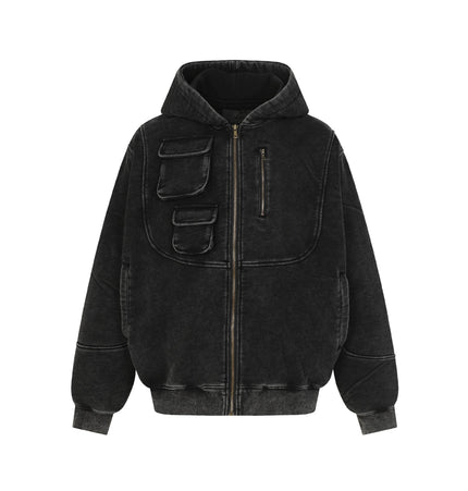 THETLSTUDIO S / black Heavy Functional Pocket Hoodie