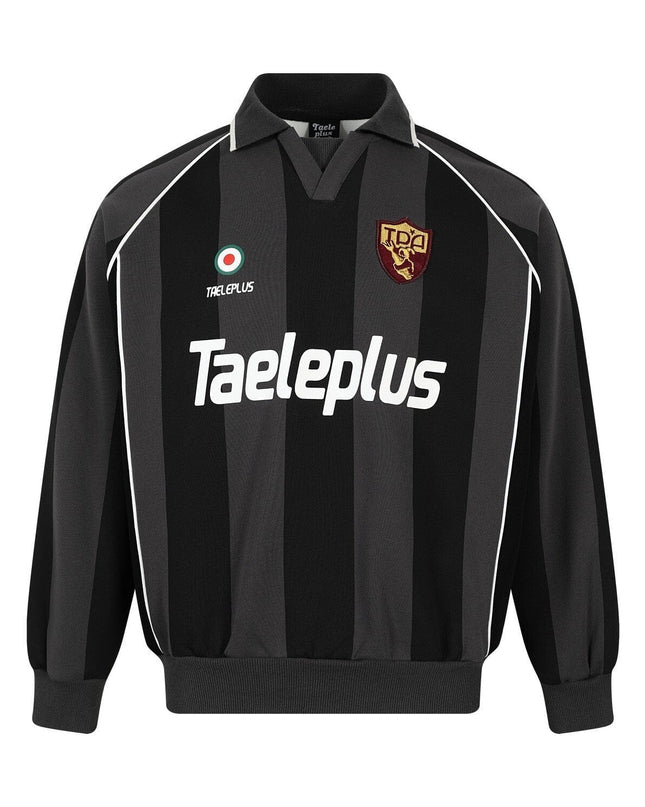 TALKLESSFASHION S / black Jiayiku Men's 2026 New American Jersey Striped Sporty Polo Shirt Lapel Sweatshirt Football Training Uniform