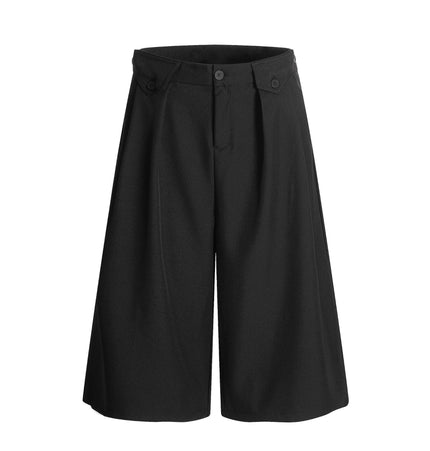 THETLSTUDIO S / black K336 American summer high-end versatile street trend solid color pendant design men's loose cropped casual trousers