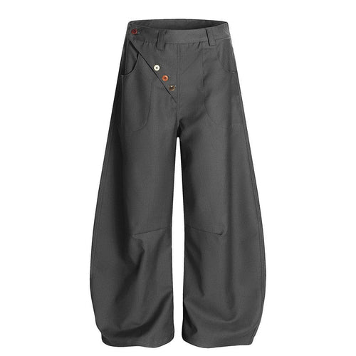 THETLSTUDIO S / Black K339 GXFortune Premium American Commuter Drape Black Scimitar Trousers for Men and Women