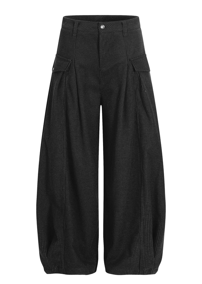 TALKLESSFASHION S / black Old Money Loose Slacks