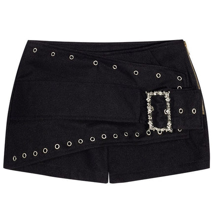 TALKLESSFASHION S / Black Original Stock Milk Cool Molly Original design studded black ultra shorts female punk hot girl low-waisted slimming American hot pants