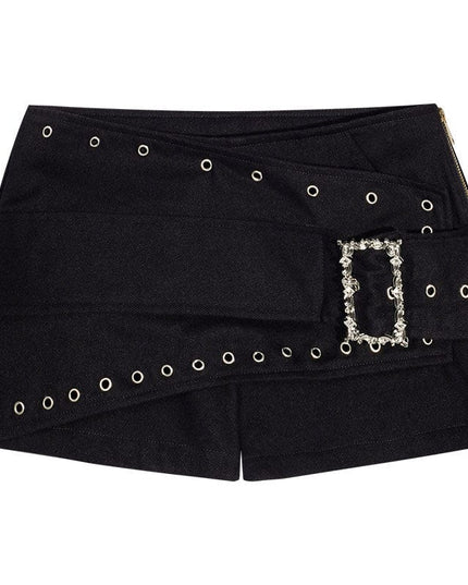TALKLESSFASHION S / Black Original Stock Milk Cool Molly Original design studded black ultra shorts female punk hot girl low-waisted slimming American hot pants
