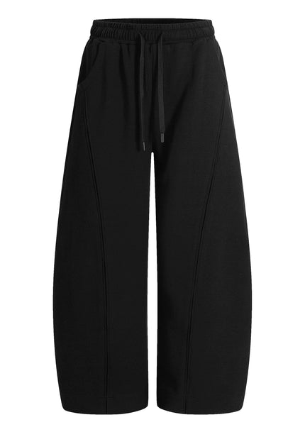 THETLSTUDIO S / Black pants Deconstructed High-Weight Zipper Sweat Set