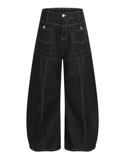 TALKLESSFASHION S / black Scimitar Jeans Pants