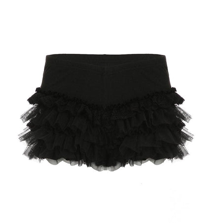 TALKLESSFASHION S / black VOstudio Subculture Spice Lace Lace Cake Skirt Female Dark Sexy High Waist A-Line Panty Skirt