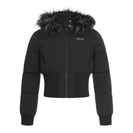TALKLESSFASHION S / black waist slimming short jacket