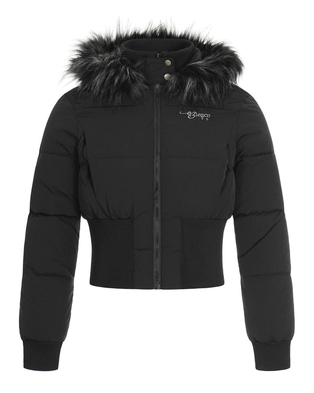 TALKLESSFASHION S / black waist slimming short jacket