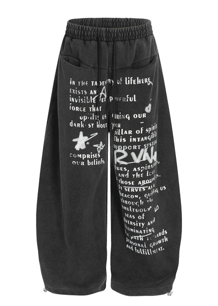 THETLSTUDIO S / black Washed Scimitar Wide Sweatpants