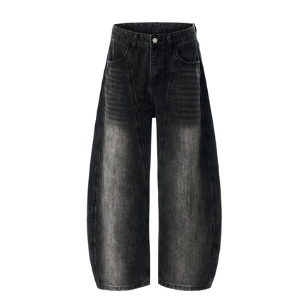 TALKLESSFASHION S / black White Washed Denim jeans