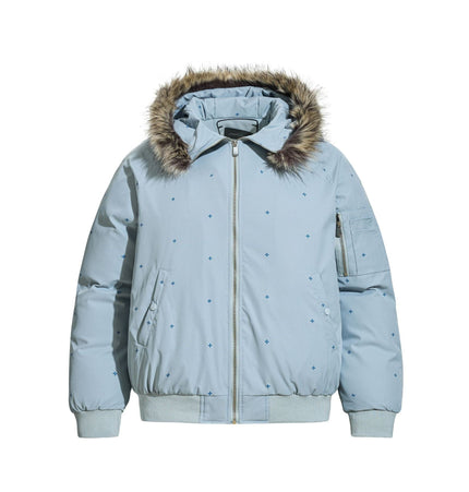 TALKLESSFASHION S / blue Simple Versatile Hooded Padded Jacket