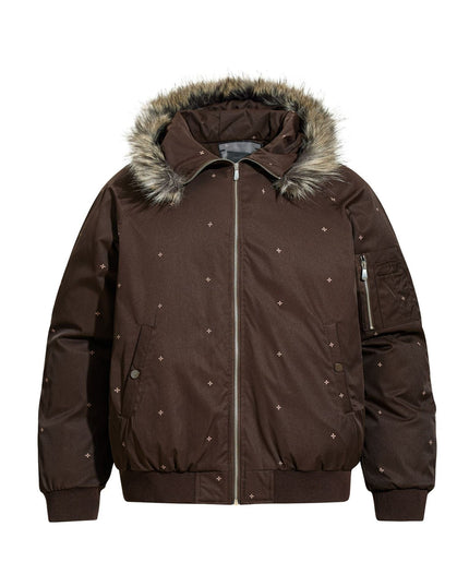 TALKLESSFASHION S / brown Simple Versatile Hooded Padded Jacket