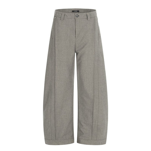 TALKLESSFASHION S / Carbon Black CK6936 GXFortune American Three-Dimensional Silhouette Trousers Men's Straight Loose Premium Drape Casual Commuter Suit Pants