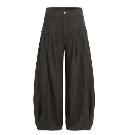 TALKLESSFASHION S / Coffee color Old Money Loose Slacks