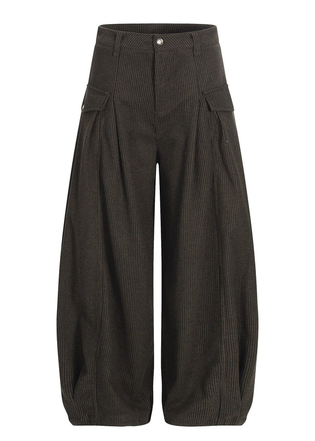 TALKLESSFASHION S / Coffee color Old Money Loose Slacks
