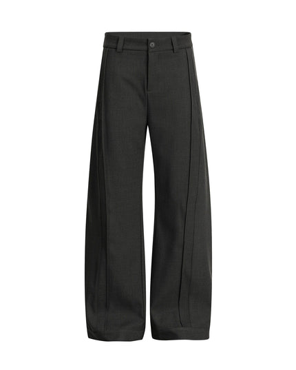 TALKLESSFASHION S / Dark Grey 26002 GXFortune Retro Deconstructed Design Old Money Style Trousers for Men and Women Loose Casual High-End Straight Pants