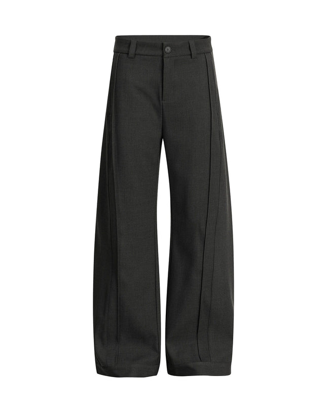 TALKLESSFASHION S / Dark Grey 26002 GXFortune Retro Deconstructed Design Old Money Style Trousers for Men and Women Loose Casual High-End Straight Pants