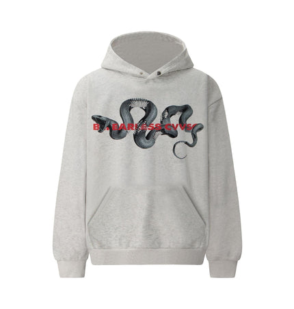 TALKLESSFASHION S / flecking gray 2022 American retro trend heavy compound washed snake year limited design men's hooded loose hooded sweatshirt