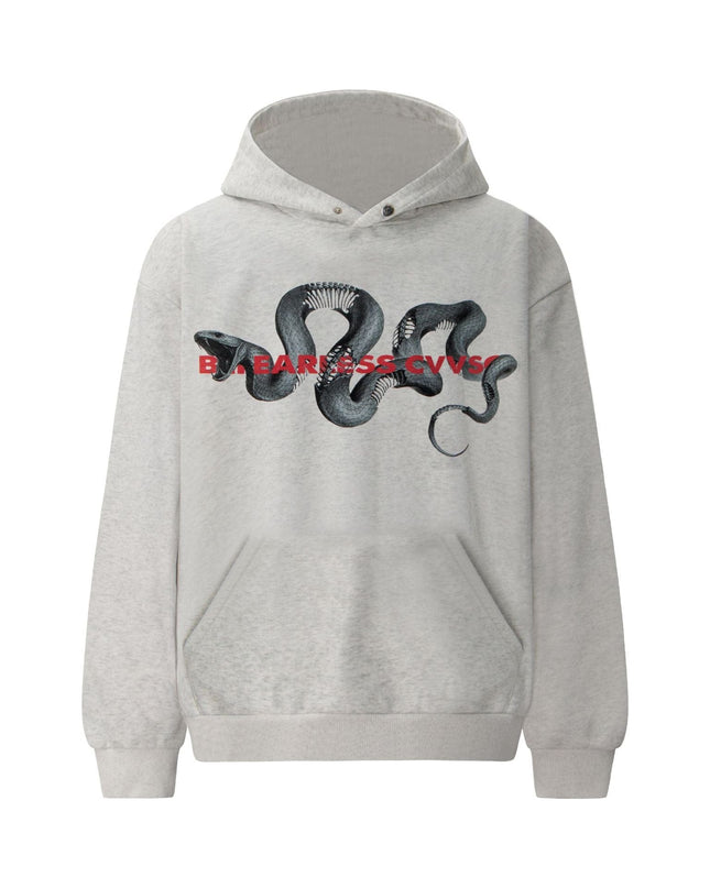 TALKLESSFASHION S / flecking gray 2022 American retro trend heavy compound washed snake year limited design men's hooded loose hooded sweatshirt