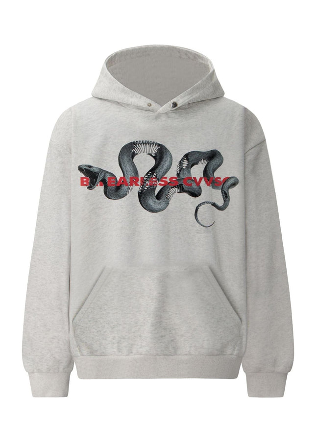 TALKLESSFASHION S / flecking gray 2022 American retro trend heavy compound washed snake year limited design men's hooded loose hooded sweatshirt