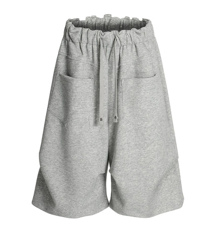 TALKLESSFASHION S / flecking gray K534 American summer high-end versatile street trend pleats reverse design men's loose five-point casual shorts