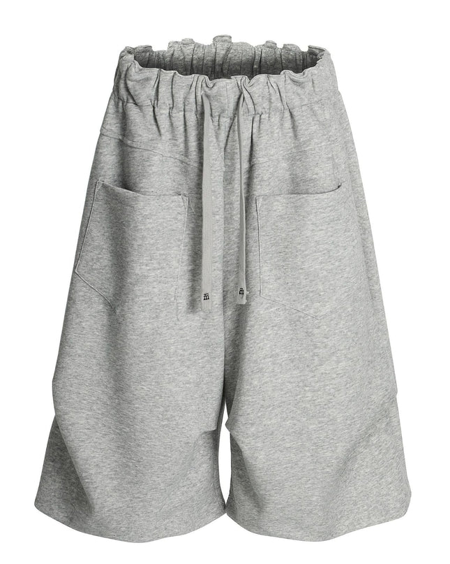 TALKLESSFASHION S / flecking gray K534 American summer high-end versatile street trend pleats reverse design men's loose five-point casual shorts