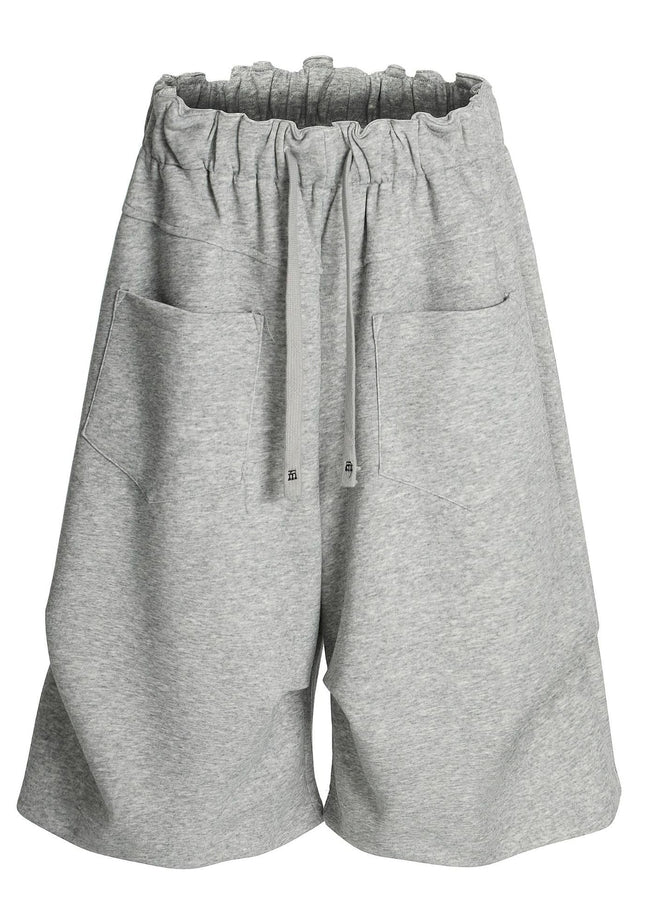 TALKLESSFASHION S / flecking gray K534 American summer high-end versatile street trend pleats reverse design men's loose five-point casual shorts