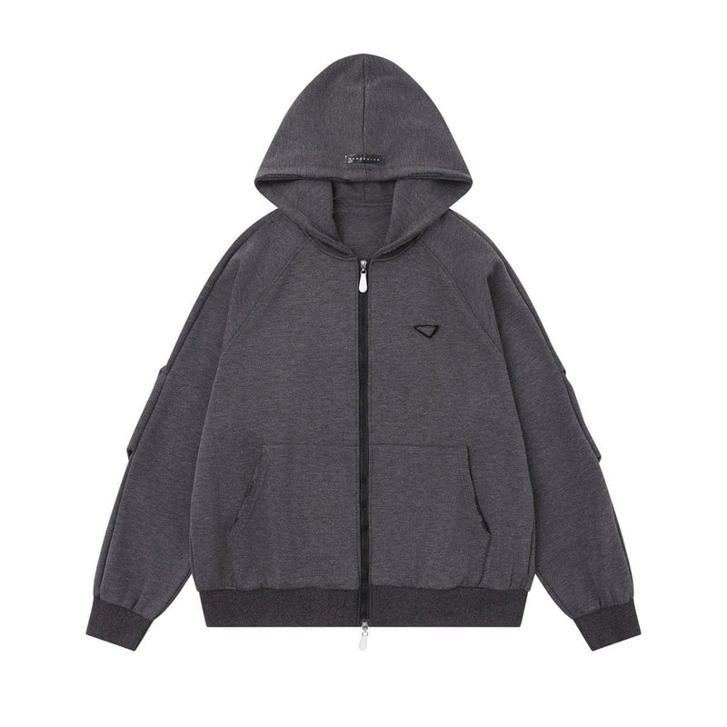 Retro High-End Deconstructed Cardigan Hoodie