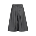 TALKLESSFASHION S / gray D2509 American Retro Unisex Pendant Trendy Pleated Design Men's Loose Casual Capri Shorts
