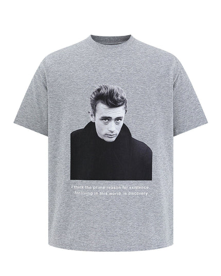 TALKLESSFASHION S / gray EON 26 summer new spot American street trendy street monogram loose short sleeve T-shirt for men