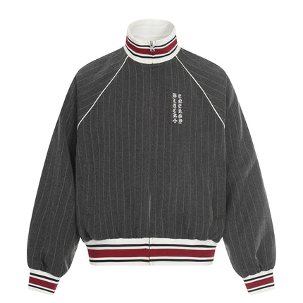 TALKLESSFASHION S / gray Jiayiku trendy brand 2026 spring and summer new campus style baseball jacket high-end American retro flight jacket for men
