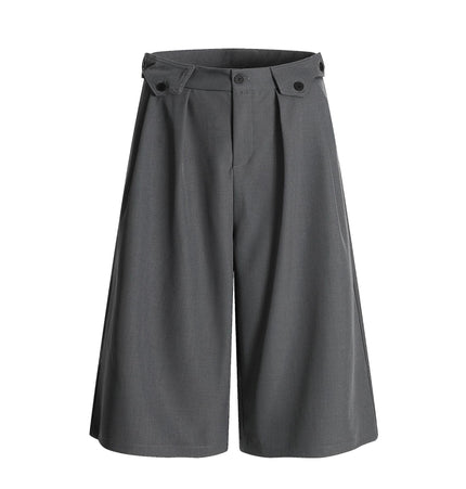 THETLSTUDIO S / gray K336 American summer high-end versatile street trend solid color pendant design men's loose cropped casual trousers