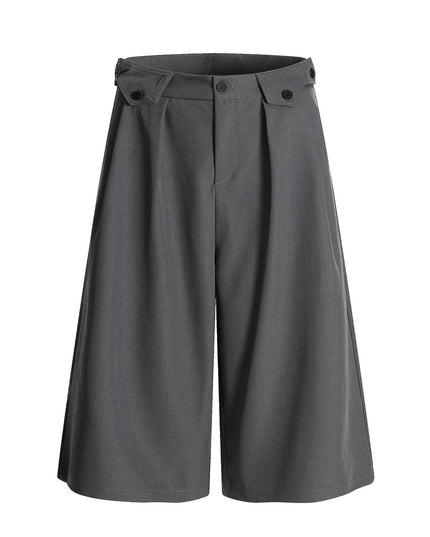 TALKLESSFASHION S / gray K336 American summer high-end versatile street trend solid color pendant design men's loose cropped casual trousers