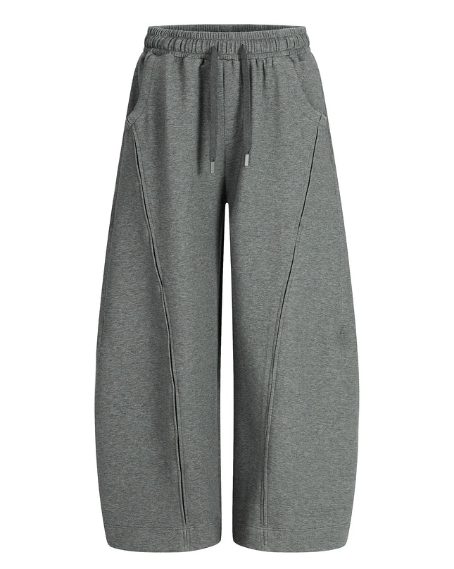 TALKLESSFASHION S / Gray pants Deconstructed High-Weight Zipper Sweat Set