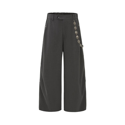 TALKLESSFASHION S / gray Simple Versatile Loose Casual Pants