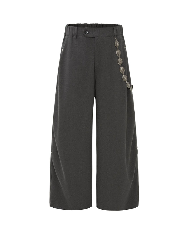 TALKLESSFASHION S / gray Simple Versatile Loose Casual Pants